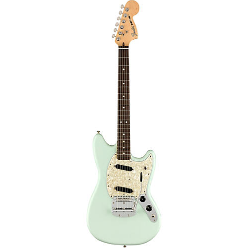 Fender American Performer Mustang Rosewood Fingerboard Electric Guitar Satin Sonic Blue - musicians--Friend