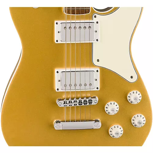 Squier Paranormal Troublemaker Telecaster Deluxe Limited-Edition Electric Guitar Aztec Gold - musicians--Friend