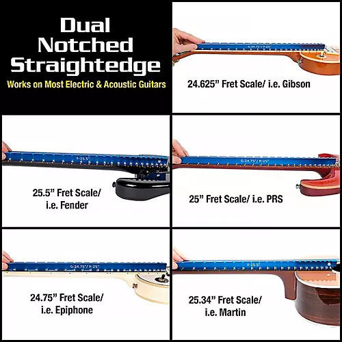 Music Nomad Tri-Beam 3 'n 1 Dual Notched & Precision Straight Edge - musicians--Friend