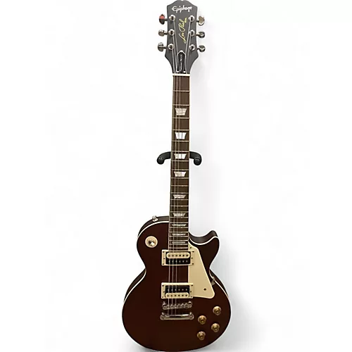Used Epiphone Les Paul Traditional Pro IV worn wine red Solid Body Electric Guitar worn wine red - musicians--Friend