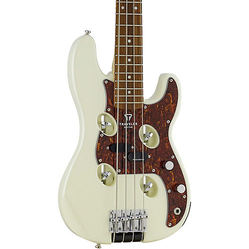 Traveler Guitar TB-4P Electric Travel Bass Pearl White - musicians--Friend