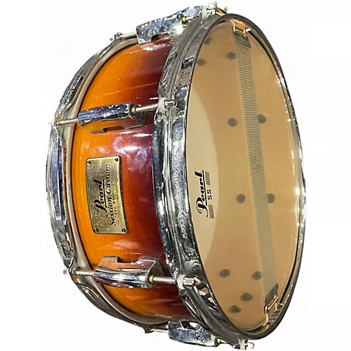 Used Pearl 14in SESSION CUSTOM SNARE SUNSET ORANGE Drum SUNSET ORANGE 33 - musicians--Friend