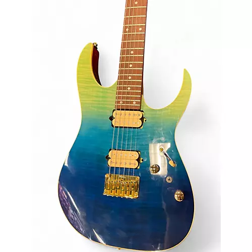 Used Ibanez RG421HPFM BLUE REEF GRADUATION Solid Body Electric Guitar BLUE REEF GRADUATION - musicians--Friend