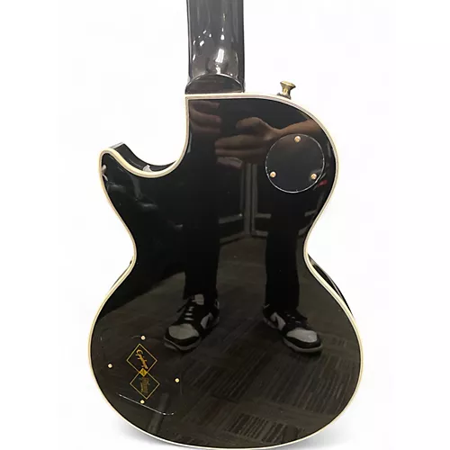 Used Epiphone Inspired by Gibson Custom Les Paul Custom  Ebony Solid Body Electric Guitar Ebony - musicians--Friend