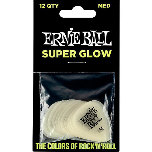 Ernie Ball Super Glow Guitar Picks Heavy 12 Pack - musicians--Friend