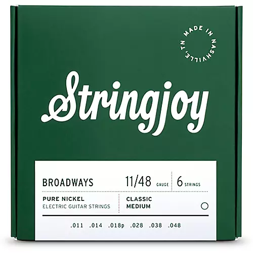 Stringjoy Broadways Pure Nickel Electric Guitar Strings 11 - 48 - musicians--Friend