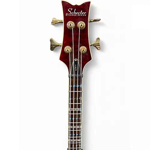 Used Schecter Guitar Research  Elite 4 String Wine Red Electric Bass Guitar Wine Red - musicians--Friend