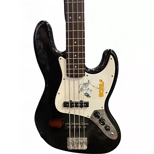 Used Squier J BASS Black and White Electric Bass Guitar Black and White - musicians--Friend