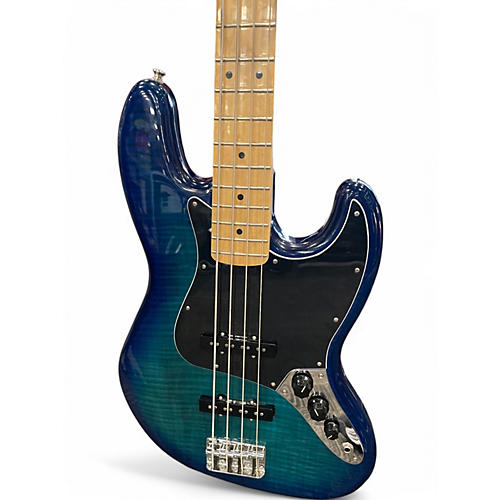 Used Fender Player Plus Jazz Bass Plus Top Blue Burst Electric Bass Guitar Blue Burst - musicians--Friend