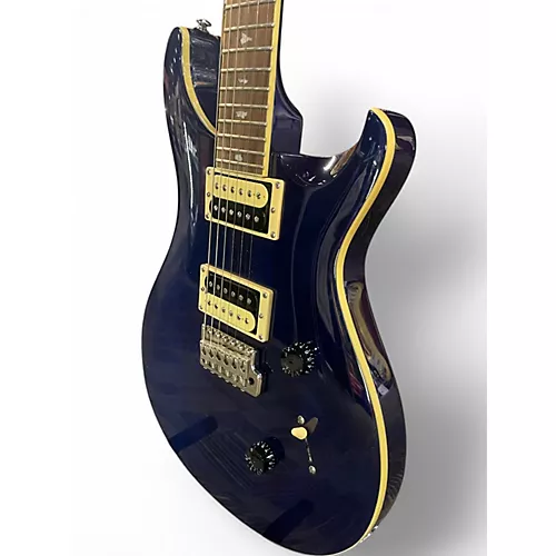 Used 2017 PRS SE Standard 24 Trans Blue Solid Body Electric Guitar Trans Blue - musicians--Friend