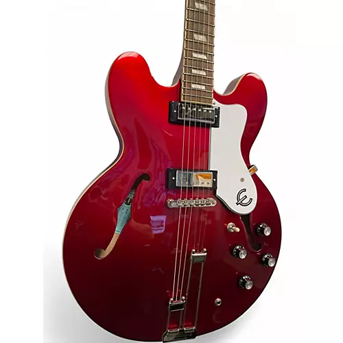 Used Epiphone Riviera Wine Red Hollow Body Electric Guitar Wine Red - musicians--Friend