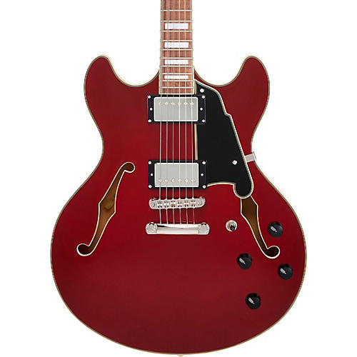 D'Angelico Premier DC Semi-Hollow Electric Guitar Solid Black - musicians--Friend