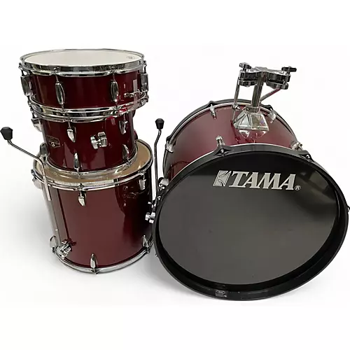 Used TAMA 4 piece Imperialstar WINE RED SPARKLE Drum Kit WINE RED SPARKLE - musicians--Friend