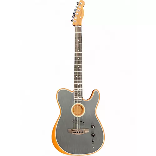 Used Fender Acoustasonic Player Telecaster BRUSHED BLACK Acoustic Electric Guitar BRUSHED BLACK - musicians--Friend