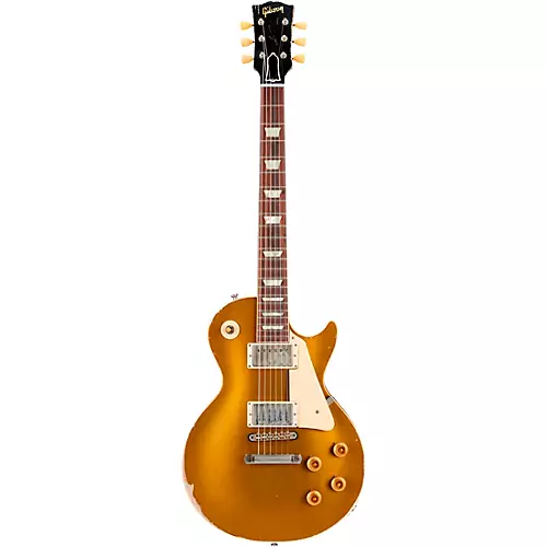 Gibson Custom Murphy Lab 1957 Les Paul Goldtop Reissue Ultra Heavy Aged Electric Guitar Double Gold - musicians--Friend