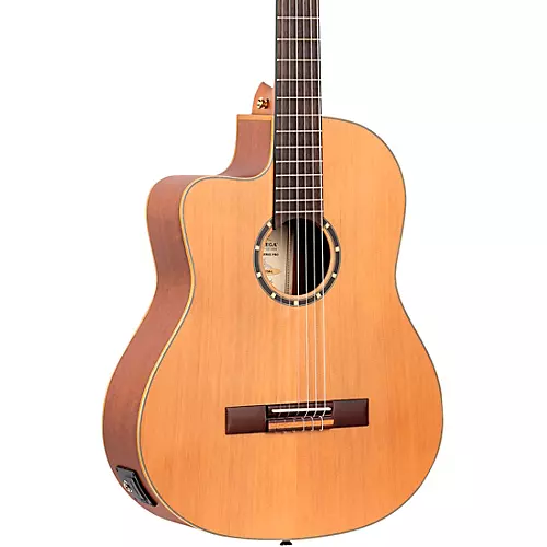 Ortega Family Series Pro RCE131SN-L Acoustic Electric Slim Neck Classical Guitar Natural Matte - musicians--Friend