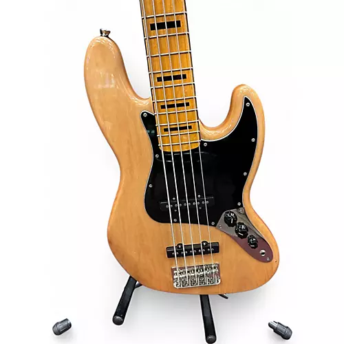 Used Squier Classic Vibe 70s Jazz Bass V Natural Electric Bass Guitar Natural - musicians--Friend