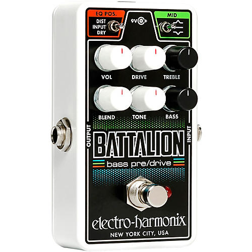Electro-Harmonix Nano Battalion Bass Preamp & Overdrive Effects Pedal - musicians--Friend