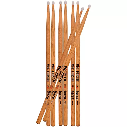 Vic Firth American Classic Terra Series Drum Sticks Value 4-Pack X5B Wood - musicians--Friend