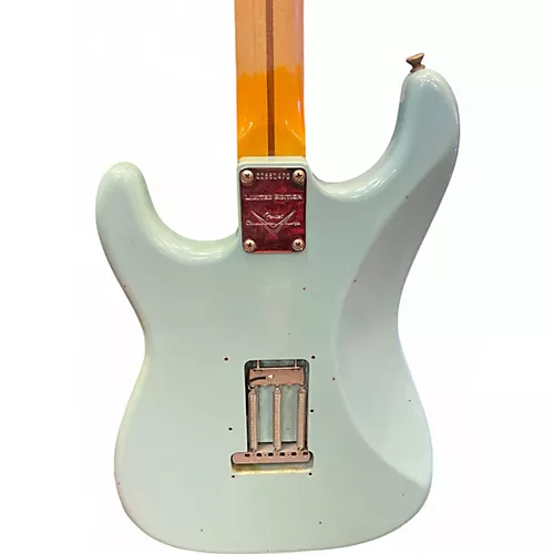 Used Fender Custom Shop 1955 Journeyman Stratocaster Aged Daphne Blue Solid Body Electric Guitar Aged Daphne Blue - musicians--Friend