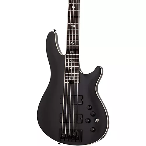 Schecter Guitar Research SLS Elite-5 Evil Twin 5-String Electric Bass Satin Black - musicians--Friend