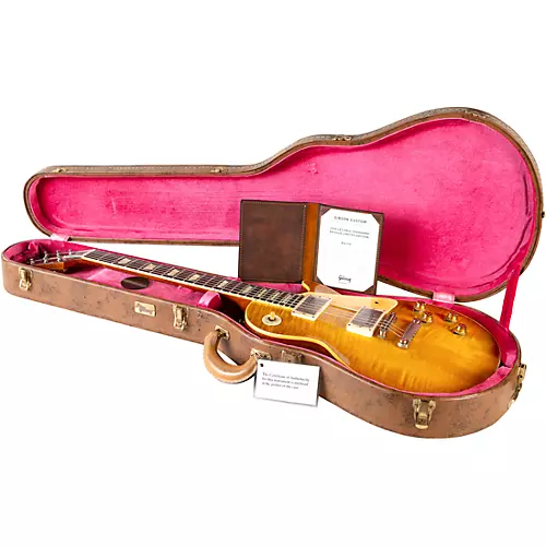 Gibson Custom 1959 Les Paul Standard Reissue Limited Edition Murphy Lab with Brazilian Rosewood Fingerboard Electric Guitar Tom's Lemon - musicians--Friend