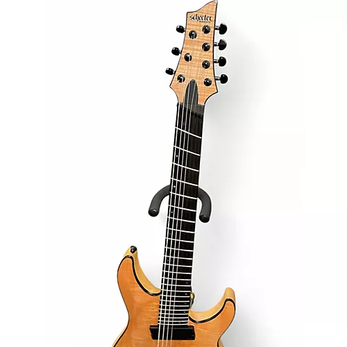 Used Schecter Guitar Research sls elite 7 Natural Solid Body Electric Guitar Natural - musicians--Friend