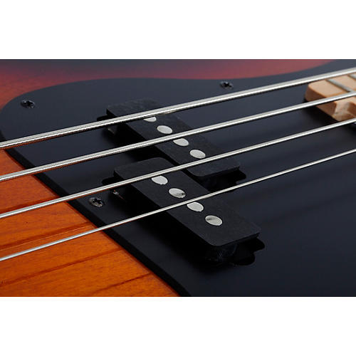 Schecter Guitar Research P-4 4-String Electric Bass Guitar 3-Tone Burst Black Pickguard - musicians--Friend
