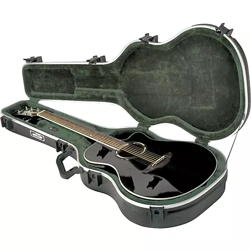 SKB SKB-30 Deluxe Thin-Line Acoustic-Electric and Classical Guitar Case Black - musicians--Friend
