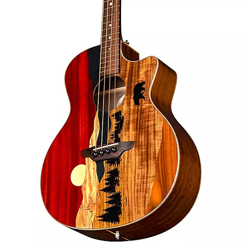 Luna Vista Bear Tropical Wood Acoustic-Electric Bass Gloss Natural - musicians--Friend