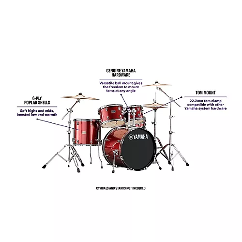 Yamaha Rydeen 5-Piece Shell Pack With 22