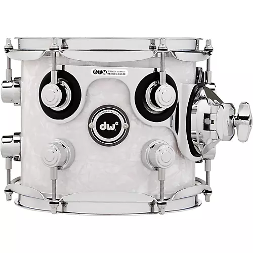 DW DWe Wireless Acoustic/Electronic Convertible Tom with STM 10 x 8 in. Finish Ply White Marine Pearl - musicians--Friend