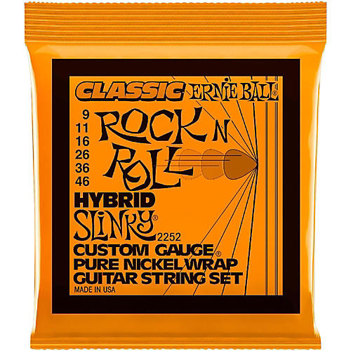 Ernie Ball 2252 Classic Pure Nickel Hybrid Slinky Electric Guitar Strings - musicians--Friend