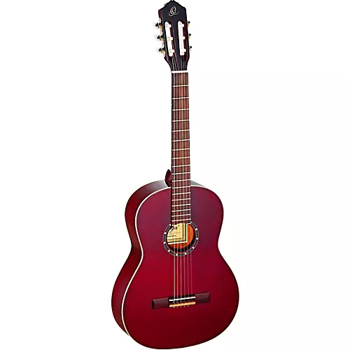 Ortega Family Series Pro R131SNWR Slim Neck Classical Guitar Transparent Wine Red - musicians--Friend