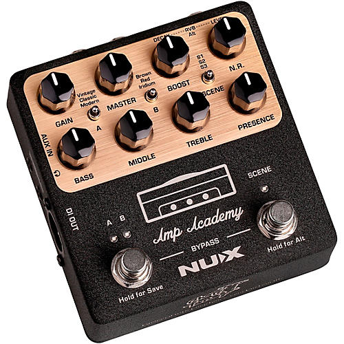 NUX Amp Academy Amp Modeler, IR Loader and Effects Pedal Black - musicians--Friend