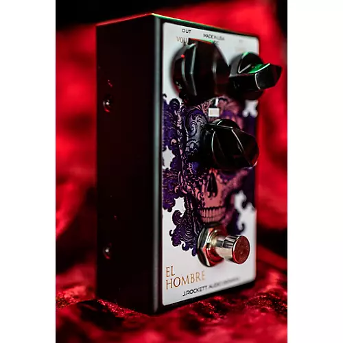 J.Rockett Audio Designs EL Hombre Overdrive Effects Pedal Silver/Purple/White - musicians--Friend