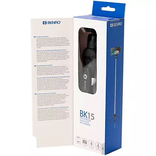 BENRO BK15 Mini Tripod & Selfie Stick With Remote - musicians--Friend
