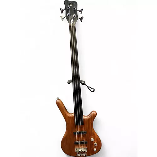 Used Warwick Pro Series Standard Corvette 4 String Fretless Natural Electric Bass Guitar Natural - musicians--Friend