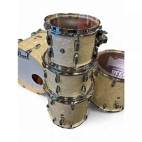 Used Pearl 6 Piece SESSION STUDIO SELECT Nicotine White Drum Kit Nicotine White - musicians--Friend