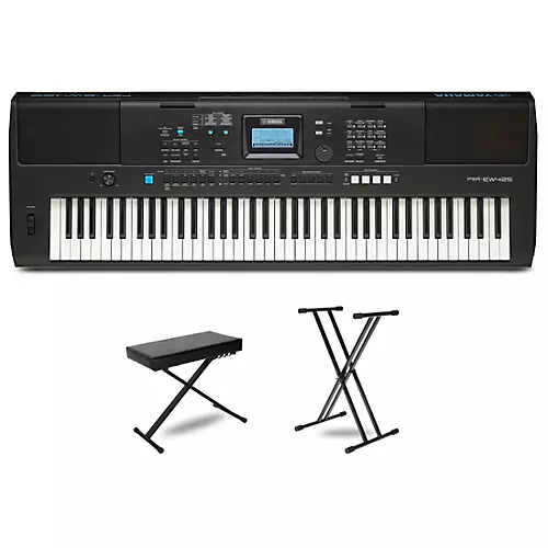 Yamaha PSR-EW425 High-Level Portable Keyboard Package Essentials Package - musicians--Friend