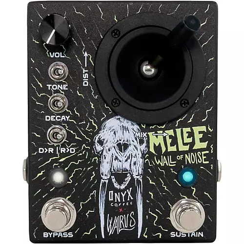 Walrus Audio Melee Wall of Noise Reverb and Distortion Effects Pedal - Onyx Edition Black - musicians--Friend