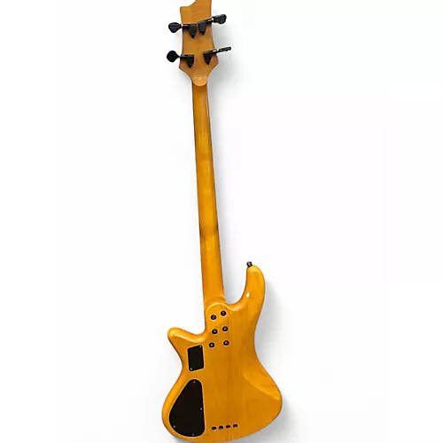 Used Schecter Guitar Research Stiletto-4 Natural Electric Bass Guitar Natural - musicians--Friend