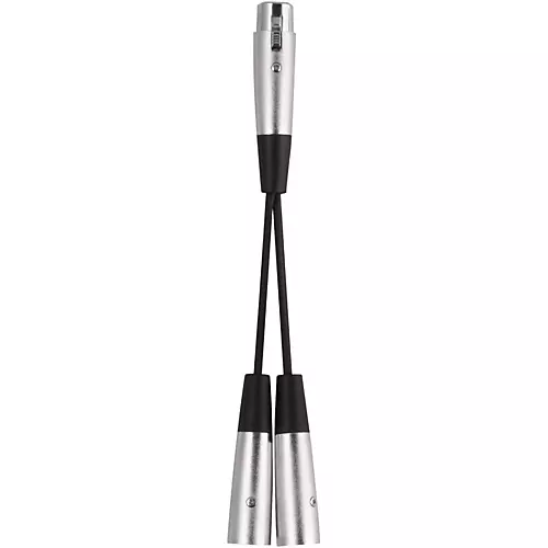 Livewire Essential Y-Adapter XLR Female to XLR Male Black 6 in. - musicians--Friend