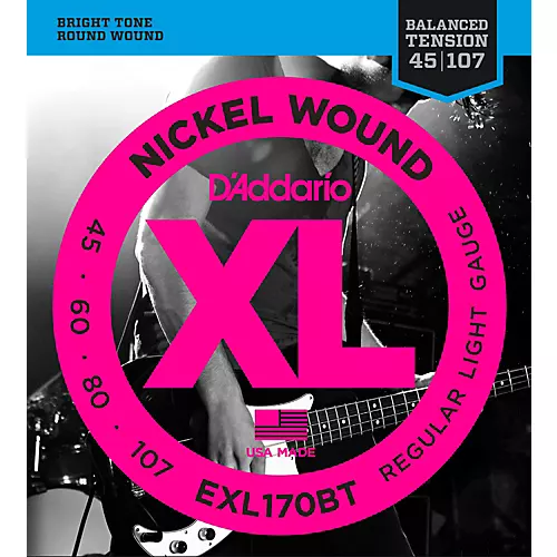 D'Addario EXL170BT Balanced Tension 45-107 Long Scale Electric Bass String Set - musicians--Friend