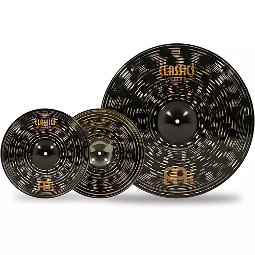 MEINL Classics Custom Dark Double Bonus Cymbal Set With Free Classics Custom Trash Crash and Ching Ring - musicians--Friend