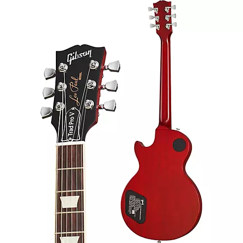Gibson Les Paul Traditional Pro V Satin Electric Guitar Satin Wine Red - musicians--Friend