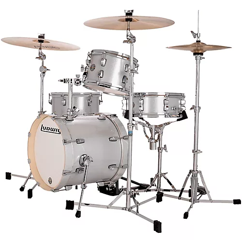 Ludwig Breakbeats by Questlove 4-Piece Shell Pack Silver Sparkle - musicians--Friend