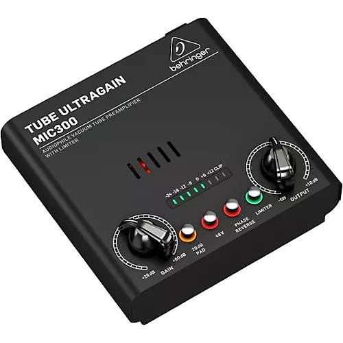 Behringer MIC300 Audiophile Vacuum Tube Preamplifier with Limiter - musicians--Friend