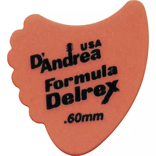 D'Andrea 390 Sharkfin Delrex Delrin Guitar Picks - One Dozen Yellow .73 mm - musicians--Friend