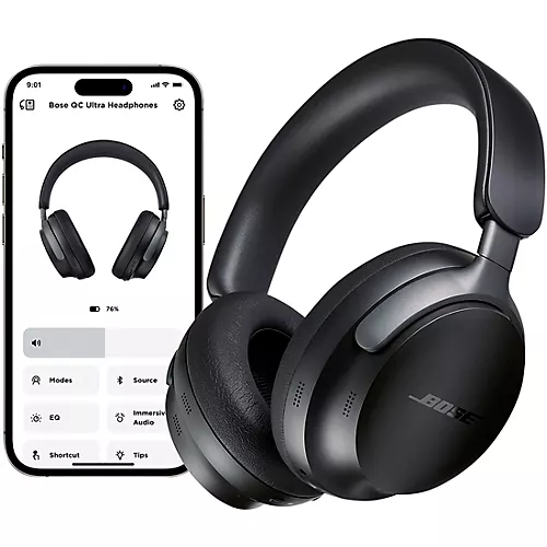 Bose QuietComfort Ultra Wireless Black Noise Cancelling Headphones - musicians--Friend